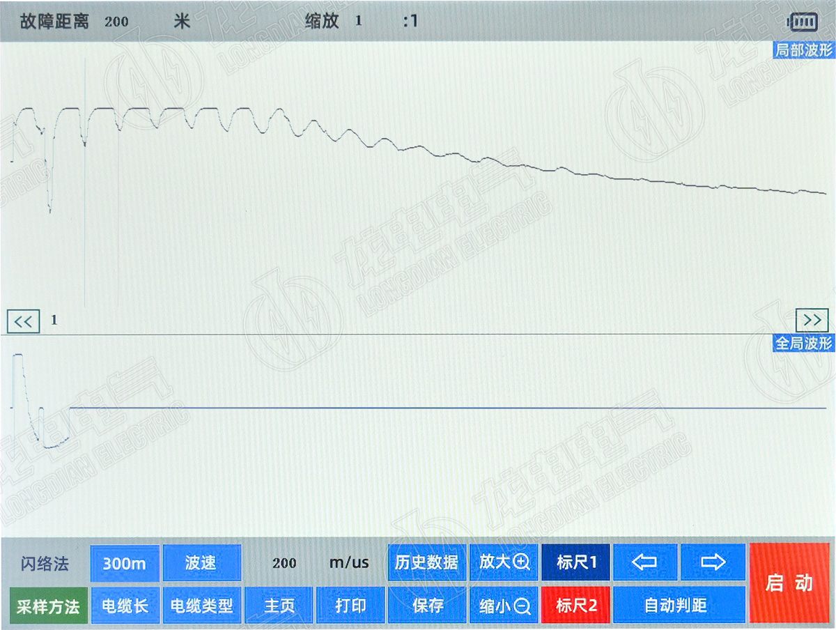 电缆故障测试仪波形图